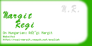 margit regi business card